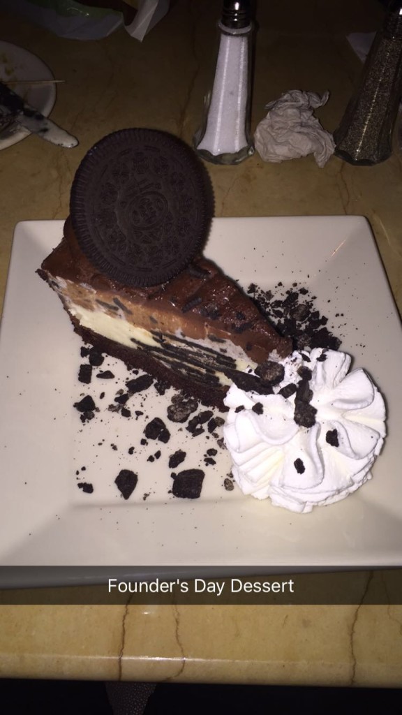 The Oreo Dream Cheesecake was on the menu at Alpha Chapter's Founders' Day celebration.
